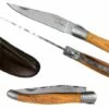 Couteau Laguiole En Olivier + Etui Cuir + Aiguiseur -France Des Couteaux Soldes 2024 couteau laguiole en olivier etui cuir aiguiseur