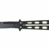 Couteau Papillon Acier Noir