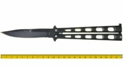 Couteau Papillon Acier Noir -France Des Couteaux Soldes 2024 couteau papillon acier noir 5