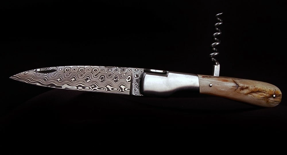 Vendetta ZURIA Tire-bouchon Damas Corne 4 Vendetta ZURIA Tire-bouchon Damas Corne – Image 2