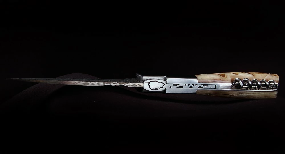 Vendetta ZURIA Tire-bouchon Damas Corne 5 Vendetta ZURIA Tire-bouchon Damas Corne – Image 3